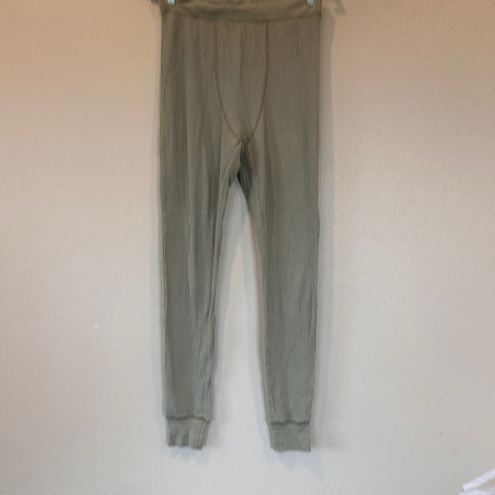 SKIMS Waffle Legging Mineral Green Thermal High Rise Slim Fit Women's Medium